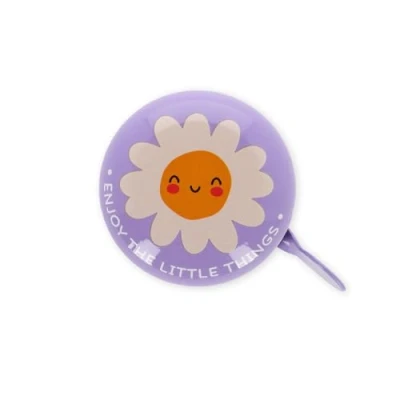 Abbildung von Legami Fahrradklingel Bike Bell, Fahrradhupe für Kinder, robust, Daisy Motiv, Violett