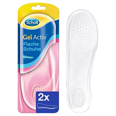 Abbildung von Scholl GelActiv Einlegesohlen für flache, schmale Schuhe von 35 40.5, optimaler Halt und Komfort Schuhe, 1 Paar