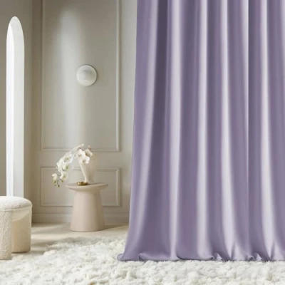 Abbildung von ROOM99 Vorhang mit Kräuselband Aura 140 x 260 cm Breite Höhe Schiebegardinen Deko Modern Curtain Gardine Wohnzimmer Schlafzimmer LILA, 1 Stück