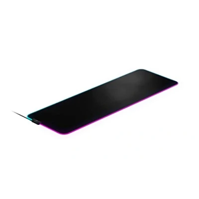 Abbildung von SteelSeries QcK Prism Cloth XL Gaming Mauspad 2 Zonen RGB Beleuchtung Größe (900mm x 300mm 2mm)