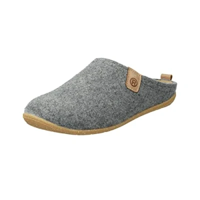 Abbildung von Rohde Damen Pantoffel Softfilz Hausschuh Wechselfußbett Tivoli D 6860, Größe:37 EU, Farbe:Grau