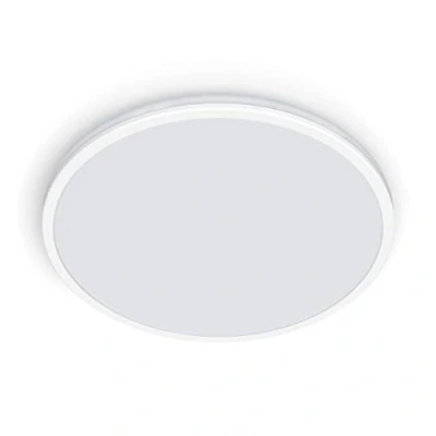 Abbildung von PHILIPS LED SceneSwitch Ozziet Deckenleuchte (18 W), mit 3 Helligkeitsstufen und warmweißem Licht, energiesparende Raumbeleuchtung EyeComfort, weiß