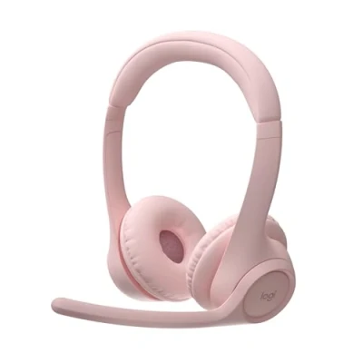 Abbildung von Logitech Zone 300 Wireless Bluetooth Headset mit Mikrofon inkl. Geräuschunterdrückung, kompatibel Windows, Mac, Chrome, Linux, iOS, iPadOS, Android Rosa
