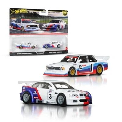 Abbildung von Hot Wheels Premium Car Culture 2er Pack im Maßstab 1:64, Einzigartige Zusammenstellungen, Real Riders Reifen, Metall/Metall Karosserie, Spielzeug für Sammler, JBK99