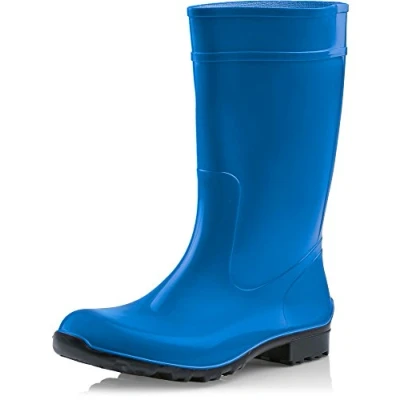 Abbildung von Ladeheid Damen Gummistiefel 100% Wasserdticht Regenstiefel LA 967 (Blau/Rosa, 38 EU)