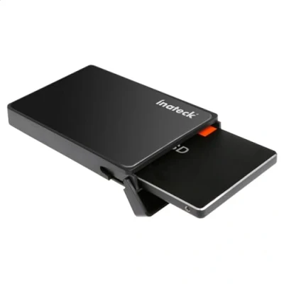 Abbildung von Inateck Festplattengehäuse 2,5 Zoll USB 3.0 für 7/9.5mm SATA SSD und HDD mit USB3.0 Kabel, UASP unterstützt, keinen zusätzlichen Treiber benötigt, Werkzeugloses Externe Gehäuse