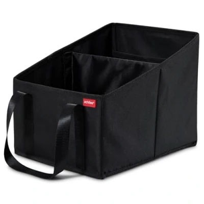 Abbildung von achilles Beifahrer Organizer, Rücksitz Box, Autositz Tasche, Vordersitz Faltkorb, Autotasche, 31x25x25cm,Schwarz