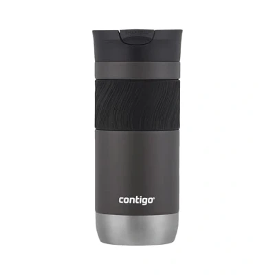 Abbildung von Contigo Byron 2.0 Thermobecher, Edelstahl Isolierbecher mit Snapseal Verschluss, Kaffeebecher to go, 100% auslaufsicher, spülmaschinenfester Deckel, BPA frei, hält bis zu 6 Stunden warm, 470 ml