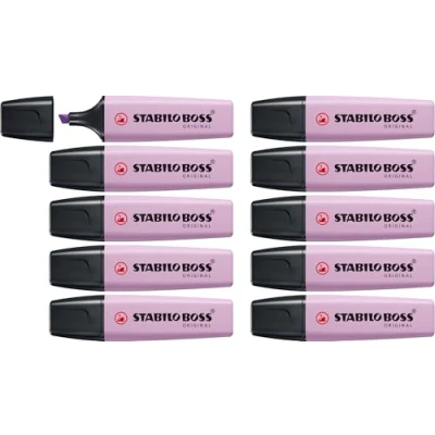 Abbildung von Textmarker STABILO BOSS ORIGINAL Pastel 10er Pack Schimmer von Lila
