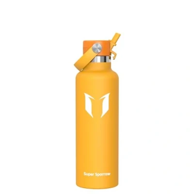 Abbildung von Super Sparrow Trinkflasche Edelstahl Ultraleicht Thermobecher 750ml Standardmund Stroh Deckel BPA Frei Thermoskanne, Thermosflasche für Sport, Travel, Schule, Outdoor