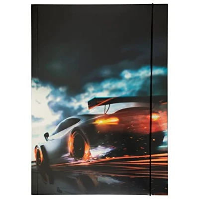 Abbildung von folia 69005 Sammelmappe A3 Basic Race Car, aus stabilem Karton mit Gummiband