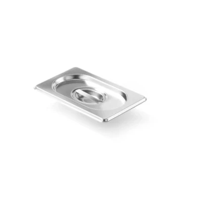 Abbildung von HENDI Gastronorm Deckel, für Gastronormbehälter, Temperaturbeständig von 40 bis 300C, Heissluftöfen Kühl und Tiefkühlschränken Chafing Dishes Bain Marie, Stapelbar, GN 1/9, 176x108 mm, Edelstahl