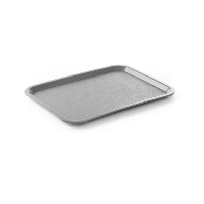 Abbildung von HENDI Serviertablett 30,5 x 41,5 2 cm eckig PP Kunststoff stapelbar grau Plastik, Gastro Tablett kaufen