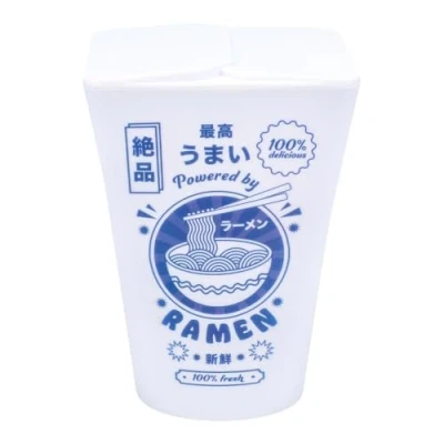 Abbildung von Ramen Box Licht Von japanischen Nudelschachteln inspiriertes batteriebetriebenes Licht, Geschenk für Soba Liebhaber, ausgefallene Dekoration, Weiss/Opulenter Garten