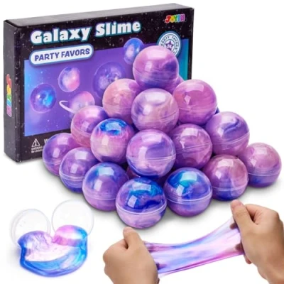 Abbildung von JOYIN 24 Pack Slime Kit(Rosa), Galaxy Ball Set Partygeschenke Fluffy, Nicht klebrig, schmutzfrei, streßabbauend, Schleim Kits für Mädchen und Jungen Kindergeburtstag Mitgebsel