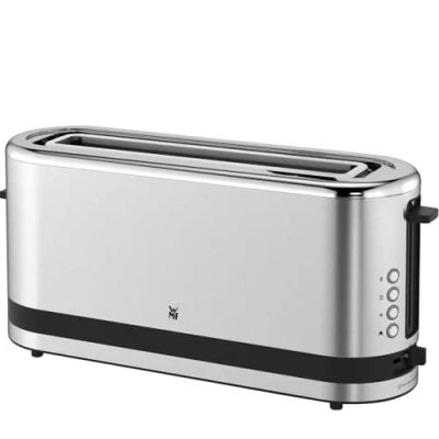 Abbildung von WMF Küchenminis Toaster Langschlitz mit Brötchenaufsatz, 2 Scheiben, XXL, Bagel Funktion, 7 Bräunungsstufen, 900W, edelstahl matt