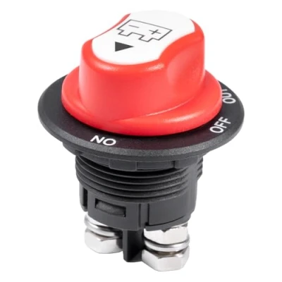 Abbildung von Batterie Trennschalter 12V Batterietrennschalter Auto Hauptschalter 100A ON Off Einbau Stromschalter für LKW Boot Jacht Wohnwagen Motorrad KFZ 24V 32V