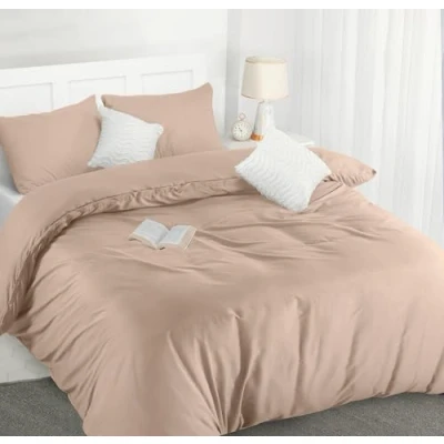 Abbildung von Utopia Bedding Bettwäsche 200x200 Set Mikrofaser Bettbezug cm + 2 Kissenbezüge 50x75 Beige