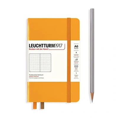 Abbildung von LEUCHTTURM1917 365626 Notizbuch Pocket (A6), Hardcover, 187 nummerierte Seiten, Rising Sun, Dotted