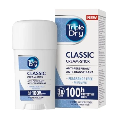 Abbildung von Triple Dry Anti Transpirant Creme Stick gegen starkes Schwitzen 100h Schutz 45ml
