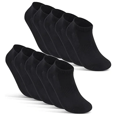Abbildung von Sneaker Socken Damen 35 38 Schwarz Baumwolle 10 Paar Socks Women Schwarze Sneakersocken Sportsocken 16510 WP (Schwarz 38)