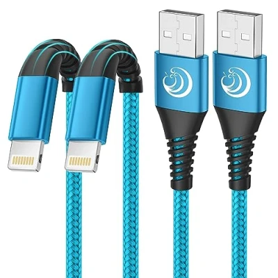 Abbildung von Aioneus iPhone Ladekabel, Lightning Kabel [2Pack 2M] Ladekabel Schnellladekabel MFi Zertifiziert USB auf für 14 Plus 13 Pro Max 12 Mini 11 XS XR X 8 7 6 6s 5 SE
