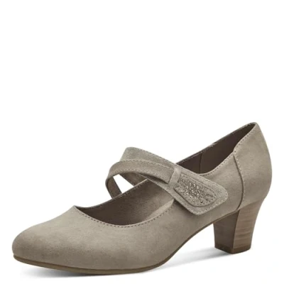 Abbildung von Jana Damen Pumps mit Riemen Mary Jane Vegan, Braun (Stone), 38 EU
