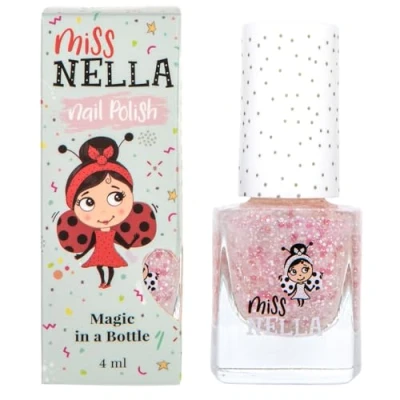 Abbildung von Miss Nella Happily Ever After abziehbarer Nagellack speziell für Kinder, türkis Glitzer, Peel Off Formel, ungiftig, wasserbasiert und geruchsneutral