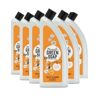 Abbildung von Marcel&#039;s Green Soap WC Reiniger Orange &amp; Jasmin Frisch 100% Umweltfreundlich Vegan 97% Biologisch abbaubar 6er Pack 750 ml