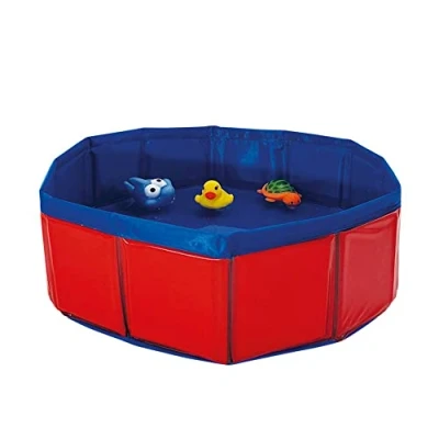 Abbildung von Nobby Katzen Spielpool mit Spielzeug rot/blau; Ø 30 x 11 cm