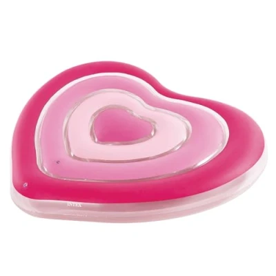 Abbildung von Intex 58727EU Aufblasbare Luftmatratze Herz, Vinyl, Rosa, 155x135x25 cm