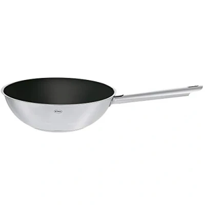 Abbildung von RÖSLE ELEGANCE Wokpfanne, Hochwertiger Edelstahlwok mit robuster Keramikversieglung ProCera, 28 cm, Edelstahl 18/10, induktionsgeeignet