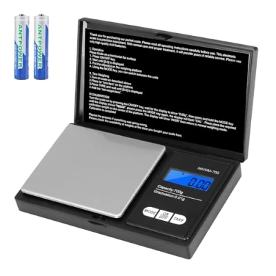 Abbildung von Oderra Feinwaage 700g x 0,01g, Tragbar Schmuckwaage mit LCD Display, Enthält 2 Batterien, Geeignet für Schmuck, Gold, Kaffee, Kräuter und Lebensmittel