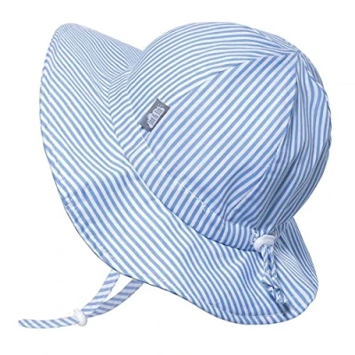Abbildung von Jan &amp; Jul Kinder Sonnenhut, Atmungsaktive Baumwolle mit UV Schutz (L: 2 5 Jahre, Blau gestreift)