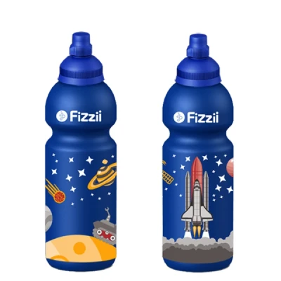 Abbildung von Fizzii Trinkflasche 600ml blau, Weltraum