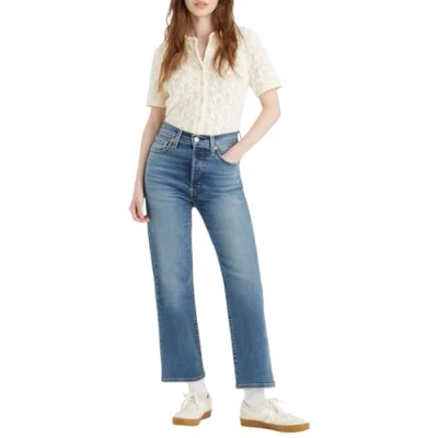 Abbildung von Levi&#039;s Damen Ribcage Straight Ankle Light Indigo Flat Finish, Elevated Taste, 26W / 27L