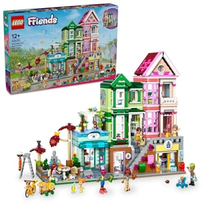 Abbildung von LEGO Friends Heartlake City Wohn und Einkaufsstraße, Bauset für Rollenspiele mit 9 Charakteren (darunter 7 Minifiguren) 3 Katzen, Geschenk Mädchen Jugendliche, Spielzeughaus 42670
