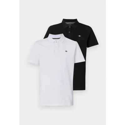 Abbildung von TOM TAILOR Herren 1044879 Doppelpack Poloshirt Basic mit Logo Print, 20000 White, XXL