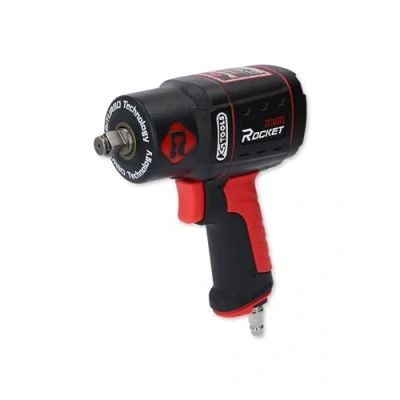 Abbildung von KS Tools Schlagschrauber Druckluft ROCKET II 1/2&quot; 512.0002 2300Nm I mit 8 Lamellen Luftmotor &amp; Hochleistungs Doppel Hammer Schlagwerk, Schwarz