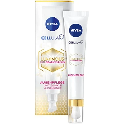 Abbildung von NIVEA Cellular Luminous 630 Anti Pigmentflecken Augenpflege (15 ml), Age Augencreme gegen Augenringe, feuchtigkeitsspendende mit Hyaluron und Koffein