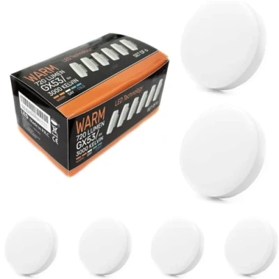 Abbildung von GX53 Led Warmweiß Lampe 3000K, 8W Schrank Glühbirne, Leuchtmittel Ersetzt 60W Halogenlampen,230V 720lm Lamp Light, 120, CRI&gt; 80 Nicht Dimmbar, 6er Pack