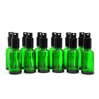 Abbildung von YIZHAO Grün Sprühflasche Glas 30ml, Klein mit [Zerstäuber], für Ätherisches Öle,Kosmetik, Apotheker, Reinigung,Aromatherapie, Massage, Haare 24Pcs