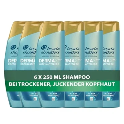 Abbildung von Head &amp; Shoulders DERMAXPRO Beruhigend Anti Schuppen Shampoo Kopfhautpflege bei trockener, juckender Kopfhaut (verbunden mit Schuppen), 6x 250 ml