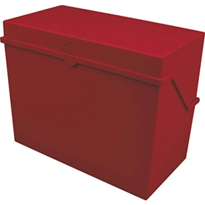 Abbildung von helit H6214625 Karteikarten Box „the index“ DIN A6 quer, Kleinkartei rot für ca. 400 Karten