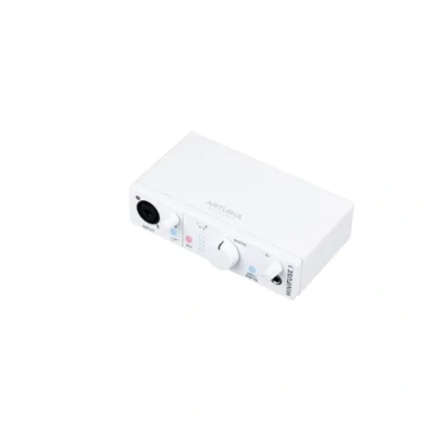 Abbildung von Arturia MiniFuse 1 Kompaktes USB Audio Interface mit Kreativer Software für Hochwertige Aufnahmen, Produktion, Podcasting, Gitarre Weiß
