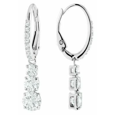 Abbildung von Swarovski Attract Trilogy Ohrringe silvercoloured, Damen, Größe: One Size, Silver coloured