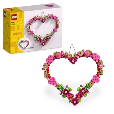 Abbildung von LEGO Iconic Herz Deko Spielzeug für Kinder Geschenk Mädchen und Jungen ab 9 Jahren Wohnzimmer Geschenkidee zum Geburtstag Modellbau Ornament Bauen Ausstellen 40638