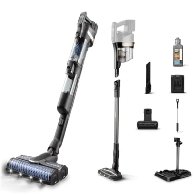 Abbildung von Philips AquaTrio 9000 Kabelloser Wasch und Staubsauger All in One Reiniger für Staub, Flecken, Flüssigkeiten Tierbesitzer, Hochgeschwindigkeits AquaSpin Bürsten, Auto Clean System (XW9463/11)