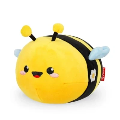 Abbildung von Legami Super Soft Plush Plüsch, Bee Thema, Mini Größe, mit personalisierbarer ID Karte, Steht alleine, 14x15x12 cm, Yellow