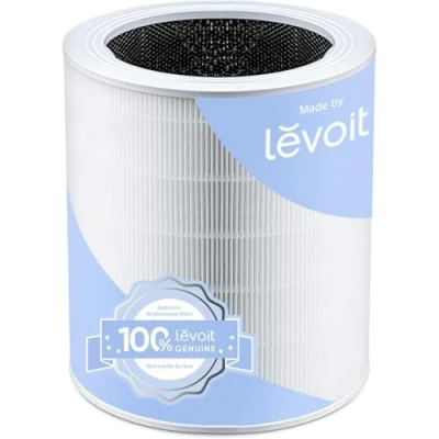 Abbildung von LEVOIT Ersatzfilter Luftfilter für Core 600S Luftreiniger, HEPA filter, hocheffizienter Aktivkohlefilter und Vorfilter, gegen 99.97 Prozent Allergene Staub Pollen Rauch, RF, Weiß